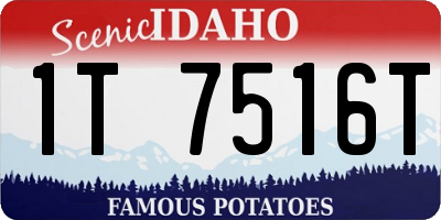 ID license plate 1T7516T