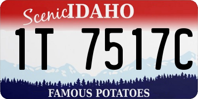 ID license plate 1T7517C