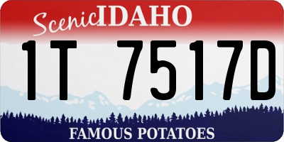 ID license plate 1T7517D