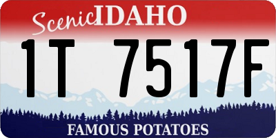 ID license plate 1T7517F