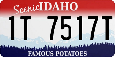 ID license plate 1T7517T
