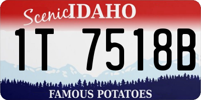 ID license plate 1T7518B