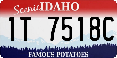 ID license plate 1T7518C