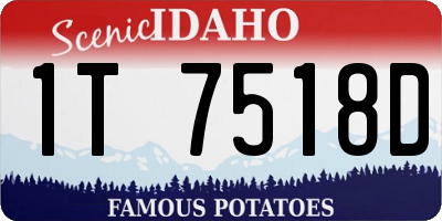 ID license plate 1T7518D
