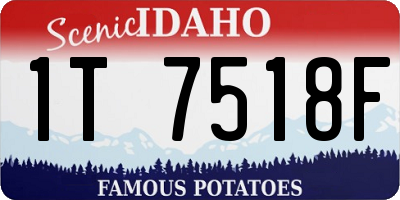 ID license plate 1T7518F
