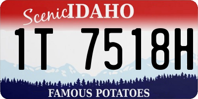 ID license plate 1T7518H