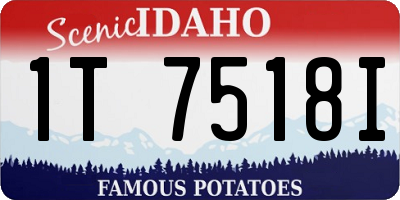 ID license plate 1T7518I