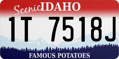 ID license plate 1T7518J