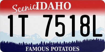 ID license plate 1T7518L
