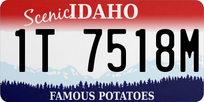 ID license plate 1T7518M