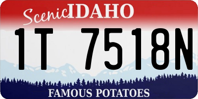 ID license plate 1T7518N
