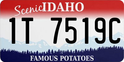 ID license plate 1T7519C