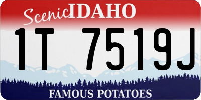 ID license plate 1T7519J
