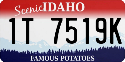 ID license plate 1T7519K