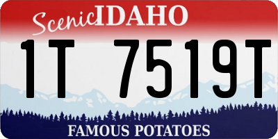 ID license plate 1T7519T
