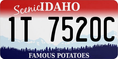 ID license plate 1T7520C