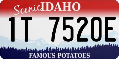ID license plate 1T7520E