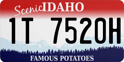 ID license plate 1T7520H