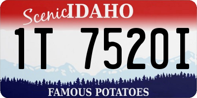 ID license plate 1T7520I