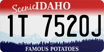 ID license plate 1T7520J