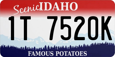 ID license plate 1T7520K