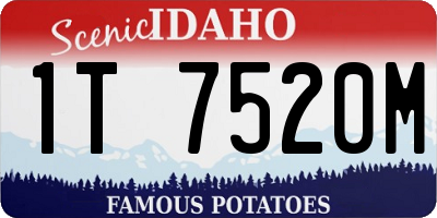 ID license plate 1T7520M