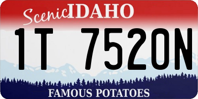 ID license plate 1T7520N