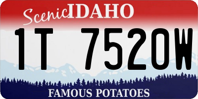 ID license plate 1T7520W