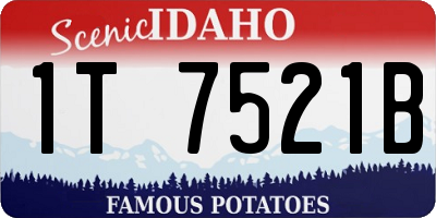 ID license plate 1T7521B