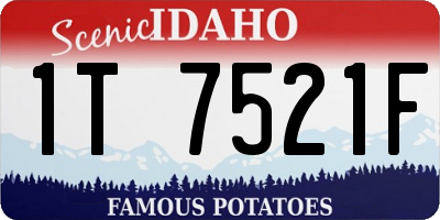 ID license plate 1T7521F