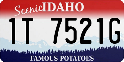 ID license plate 1T7521G