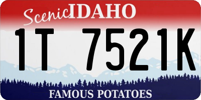 ID license plate 1T7521K