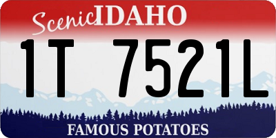 ID license plate 1T7521L