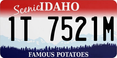 ID license plate 1T7521M