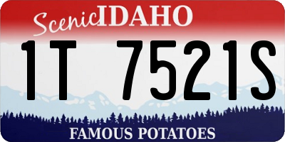 ID license plate 1T7521S
