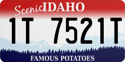 ID license plate 1T7521T