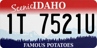 ID license plate 1T7521U