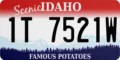 ID license plate 1T7521W