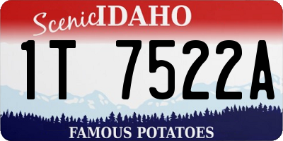 ID license plate 1T7522A