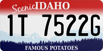 ID license plate 1T7522G