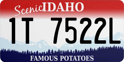 ID license plate 1T7522L