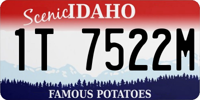 ID license plate 1T7522M