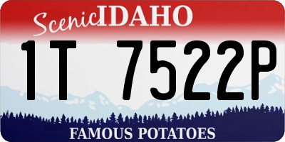 ID license plate 1T7522P