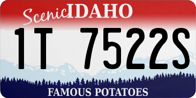 ID license plate 1T7522S