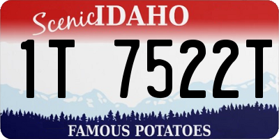 ID license plate 1T7522T
