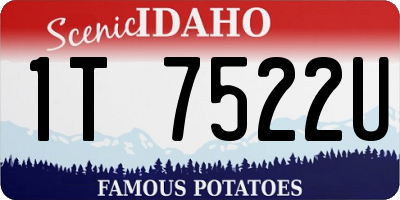 ID license plate 1T7522U