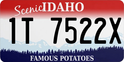 ID license plate 1T7522X