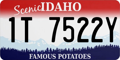 ID license plate 1T7522Y