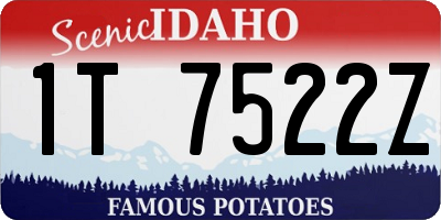 ID license plate 1T7522Z