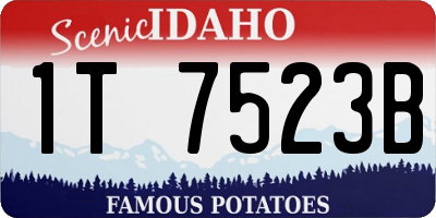 ID license plate 1T7523B
